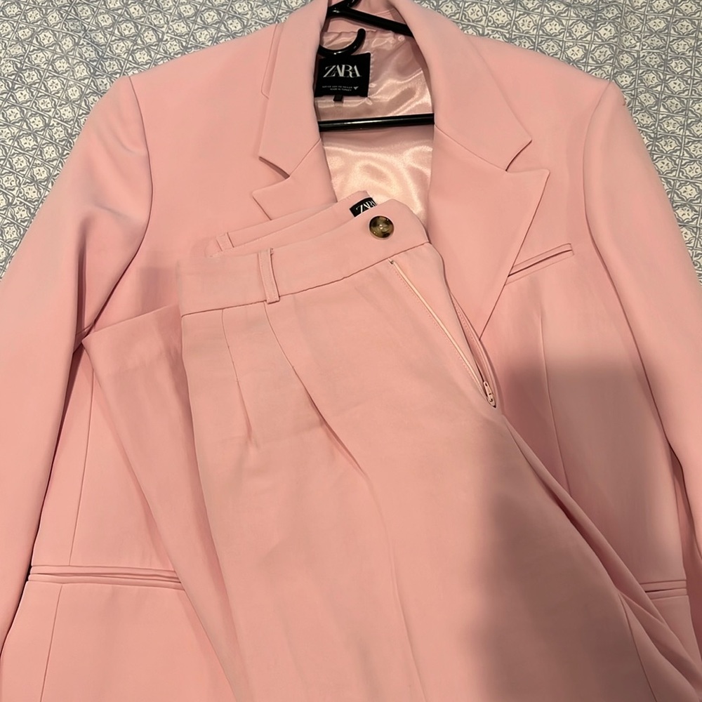 Zara blazer and wide leg pant